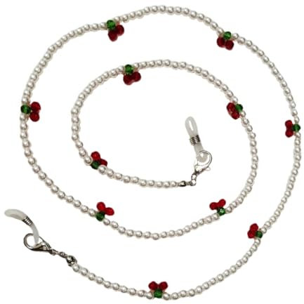 TINEASUR Perlenmaskenkette Anti-verlust-brillenband Mit Perlenketten Im Fröhlichen Design Leichtem Und Weichem Kunststoff Sicher Und Langlebig Rutschfest Und Dekorativ