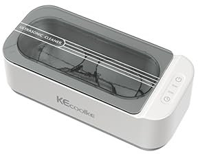 KECOOLKE Limpiador ultrasónico de joyas, 400 ml limpiador acústico con temporizador digital para gafas, anillos, monedas, plata, solución de limpieza ultrasónica para regalos