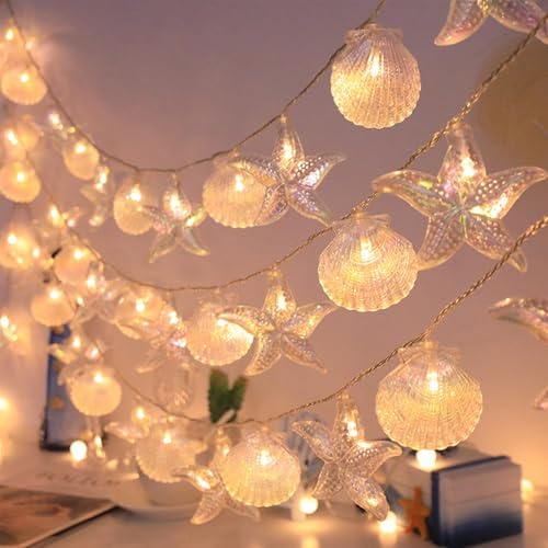ENLACE Meerestiere Lichterkette, 1,5 m, 10 LEDs, für Innen und Außen, Meereslebewesen, Maritime Dekoration