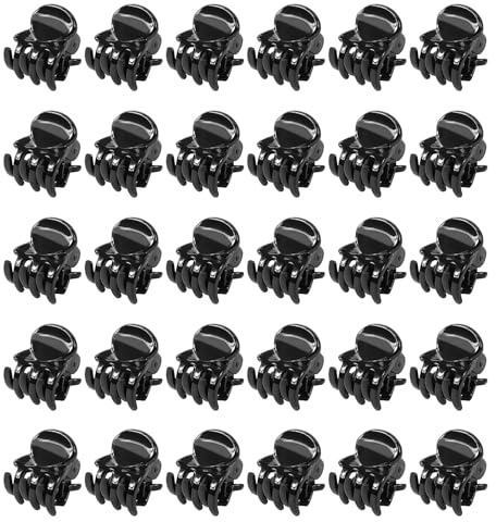 30 Stück Kleine Haarspangen, Haarklammern Klein, Mini Haar Clips, Mini Haarspangen, Kunststoff Haar Klemmen für Mädchen und Frauen, 1.5 cm Klaue Clips, Rutschfestem Griff klein Jaw Clips