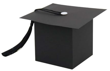 50 Stück Süßigkeitenschachtel Bachelor Hut Geschenkbox,Abschluss Deko Geschenkbox,Doktorhut Deko Box,für Abschlussfeiern Deko Geschenke Verpacken Süßigkeiten Geburtstag Party,Schwarze Quasten