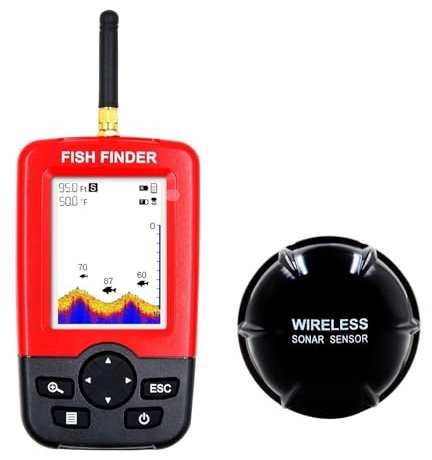 STRAFBRG Fangen Sie mehr Fische mit unserem kabellosen Fischfinder mit hochauflösendem Sonar und Unterwasser-Sichtgerät,Empfindlichkeit erkennen
