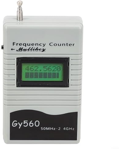 Zoegneer Portable Digital Frequency Counter Meter GY560 50MHz-2.4GHz RF Signal Tester Handheld Radio Scanner With LCD Display For UHF VHF Testing