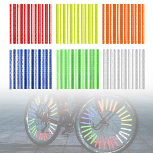 LACHT Réflecteurs de rayons,Lot de 72 réflecteurs de rayons à 360 °,Réflecteurs de vélo,Réflecteur de Rayon de Vélo,couvre rayon velo,reflecteur rayon velo,Rayon Vélo Lumineux Couverture de Rayon