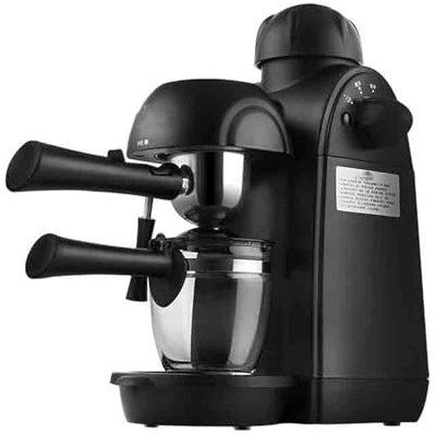 GLJTUO Machine À Café Filtre Programmable, Machine À Expresso Domestique avec Mousseur À Lait, Panier-Filtre Amovible, Anti-Goutte, Design Compact, Adaptée À L'Infusion Et Au Thé