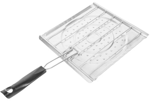 YARNOW 2 in 1 Quesadilla Maker and Arepa Toaster Grill Rack with Foldable Heat Resistant Handle Perforated Surface for Even Cooking Camping Kitchen Bbq