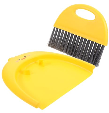 IWOWHERO Juego de Mini Escoba y Recogedor para Niños, Cepillo Pequeño y Ligero de PP, Resistente y Portátil para Limpieza Detallada en Oficina y Escritorio