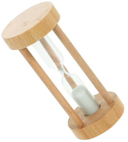Toyvian Sablier Bois 3 Minutes Minuterie Décorative Moderne pour Bureau Et Cuisine Synchronisation Et Exercice De Patience Élément De Décoration Maison