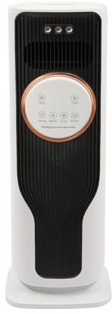 Klimaanlage Mobil 4-in-1 Tragbarer Luftkühler, Kühlung, Heizung, Luftreinigung und Befeuchtung, Luftbefeuchter Turmventilator mit Wasserkühlung, Luftkühler mit Fernbedienung (Schwarz)