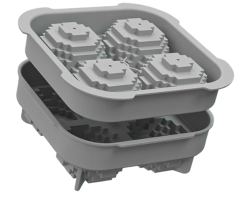 Ice Ball Moulds for Whisky, 4 Golf Moulds with Easy Removal for Freezer, Ice Ball Cube Mould - For Cocktails, Tequila, Vodka, Juice, Chocolate
