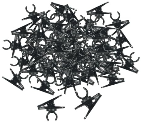 MagiDeal 100 Pinces pour Cravate rotatives, Robustes et sécurisées, Noires, pour s Cravate Professionnels et personnels.