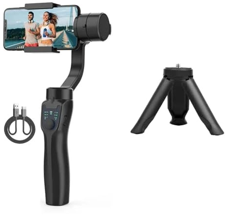 Buhdjfnke Universal F8 Handheld 3- Gimbal Phone Holder Anti Shake Video Record Stabilizer Cellphone Smartphone