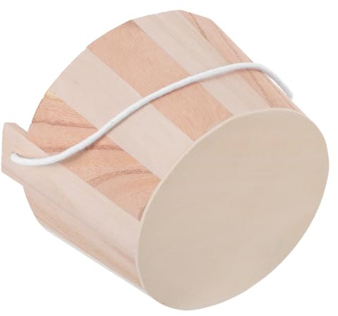 PAMINGONO Sauna Wassereimer aus Natürlichem Holz mit Robustem Seilgriff Mittlere Kapazität Tropfwasserhemmend für Traditionelle Sauna und Heimsaunanutzung