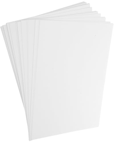 Luxshiny Papeles para Manualidades A4 Blanco 50 Piezas Cartulina Gruesa Ligera y Fácil de Usar para Proyectos Artísticos y Biblioteca