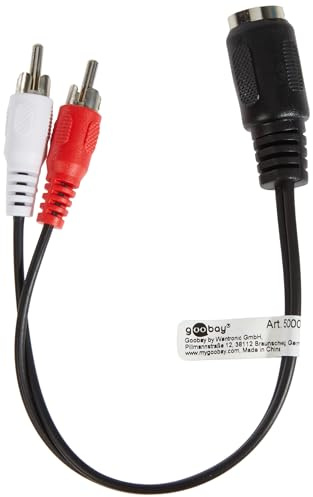 Goobay 50004 Audio Kabeladapter, DIN-Buchse zu stereo Cinch-Stecker