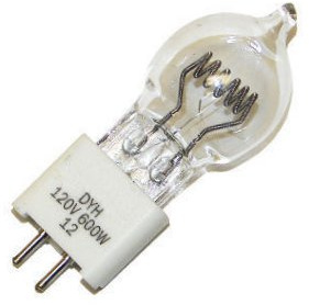 Ushio 1000246 - DYH - Stage and Studio - G7 - 600 Watt Light Bulb - 120 Volts - G5.3 Base - 3200K