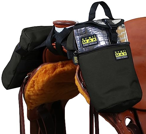TrailMax Medium Horse Pommel Bags for Your Western Saddle; Insulated Saddle Bags for Horses; Camera or Cellphone Saddle Bag; Secured W/Straps Around Pommel of Western or Endurance Saddles