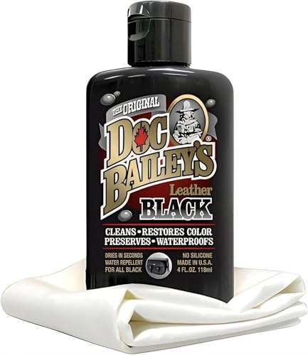 Doc Baileys Black Leather Redye & Detail Kit | One-Step System, 4oz