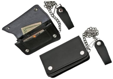 SZCO Supplies Biker-Geldbörse, klein, schwarz