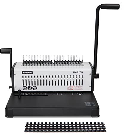 RAYSON Bindegerät, 21 Löcher, Bindet 400 Blatt, Din A4, SD-220B