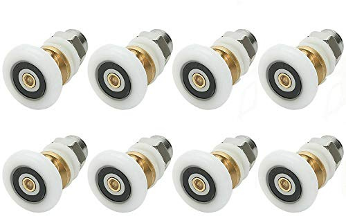 YUANQIAN Lot de 8 rouleaux de rechange pour porte de douche 19 mm