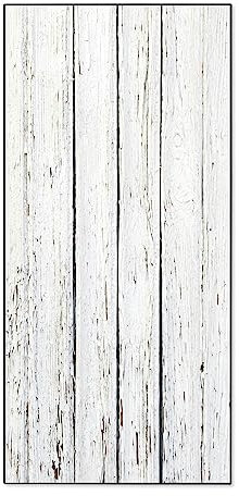 banjado® Magnettafel 37 x 78cm / Magnetwand aus Metall/Magnetpinnwand als Memoboard/Pinnwand Magnettafel Küche, Büro, Kinderzimmer inkl. 4 Magnete & Montageset - Motiv Weißer Bretterzaun