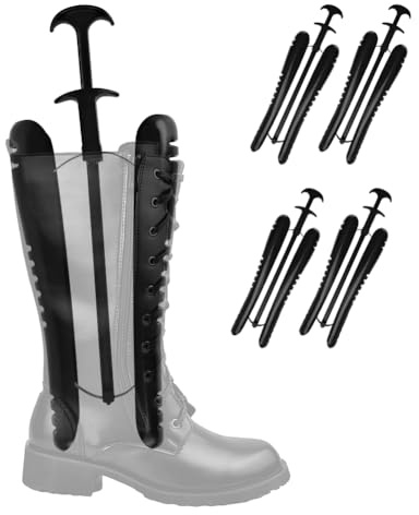 WAJJ Women Boot Calf Stretcher Adjustable Shoe Trees Length Width Keeper Shaper (Black)