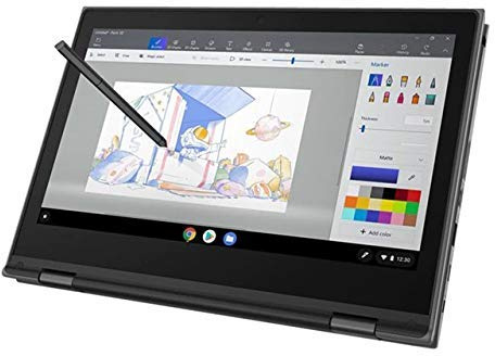 Lenovo 500e Chromebook (2nd Gen) 11.6 HD Laptop, Intel Celeron N4100 (4 Core, 2.40 GHz), 4GB RAM, 32GB SSD, HD Graphics 600, Chrome OS - UK Keyboard Layout. Finger Touch, No Pen (Renewed)