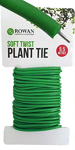 8m Soft Twist Ties for Plant Support, Reusable Weatherproof Long Thick Green Rubberised Wire for Gardening, Climbing Plants, Tomato, Vines, Shrubs and Flowers