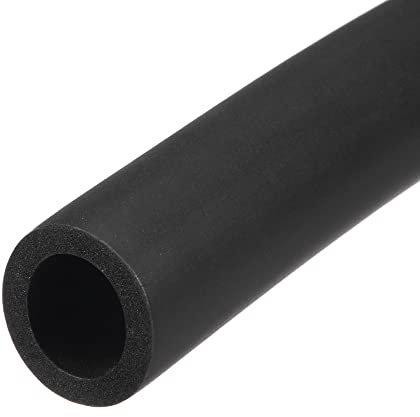 sourcing map 1m Rohrisolierung Schaumstoff, Durchmesser 20mm Isolierstärke 5mm Heizungsrohr Verkleidung für Fitnessgeräte, Rohre, Handhaben (Schwarz)