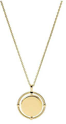 Fossil Halskette Für Frauen Val, Länge: 510mm + 50mm, Breite: 23mm Gold-Edelstahl-Halskette, JF03800710