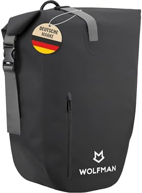 Wolfman Fahrradtasche für Gepäckträger - wasserdichte Tasche für Fahrrad-Gepäckträger