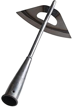 GDZTBS Binette Creuse, Houe Creux en Acier Inoxydable Jardin Plantant Hoe Râteau De Désherbage Outil De Sol De Desserrage De Jardinage