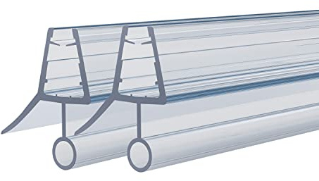 Duschtür Dichtung Ersatzdichtung Duschdichtung 100cm, Bodendichtung Schwallschutz Dichtkeder mit Wasserabweiser für Duschkabine Duschwand mit 7-8mm Glasdicke