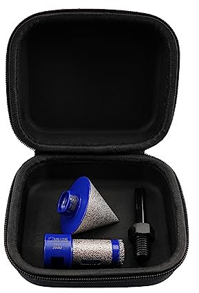 SHDIATOOL Brocas de fresado de diamante de 20 mm rosca M14 de 50 mm Brocas de fresado de chaflán de diamante/adaptador SDS Plus soldado al vacío para azulejos de porcelana, cerámica, granito, mármol