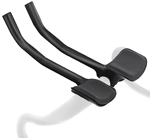 Aerobars for road bike， Racing TT handle clip on armrest, carbon fiber clip on air bar with sponge pad, Alfa Pasca triathlon handlebar 31.8mm angle 50 ° tt road bike rest bar UD matte bike accessories