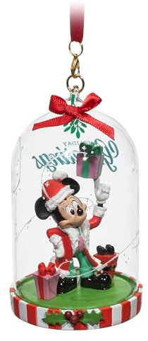 Disney Santa Mickey Mouse Glass Dome Sketchbook Ornament, Multicolored