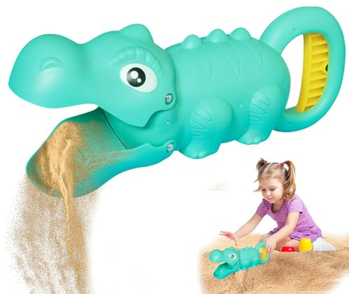 Strandspielzeug Kinder Sandspielzeug Greifer,Sand Snapper Einhand Bagger Dinosaurier Design für Jungen und Mädchen,Ideal für Sandkasten Oder Strand für 3 4 5 6 7 8 Jahre alt Sommer sandgreifer (Blau)