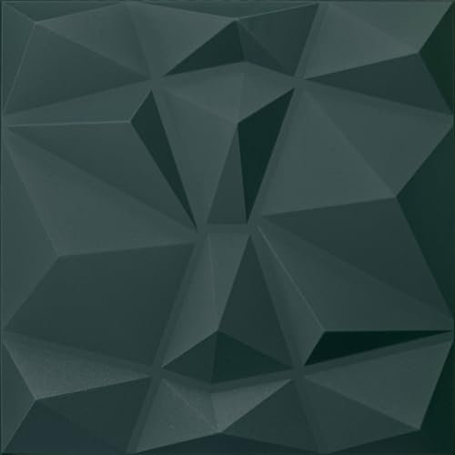 Deccart - 3D Wandpaneele 50x50 cm - Paneele Wand Wall Panels Deko Wandverkleidung Innen Panel Deckenverkleidung Decke Deckenpaneele Platten Styropor EPS-Polystyrol Diamant 5 m², 20 Stück,Grün