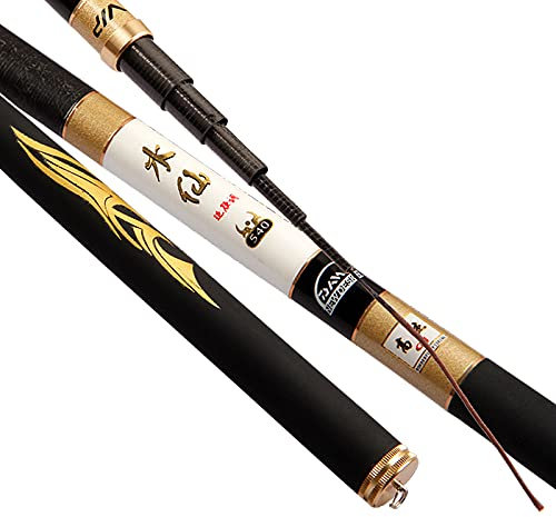 AYKANING Fishing Stipprute,Teleskop Angelrute Carbon Stream Hand Angelblock Superhard 3,6 m 4,5 m 5,4 m 6,3 m 7,2 m Teleskop-Spinnen-Angelrute Carp-Rod(7.2 m)
