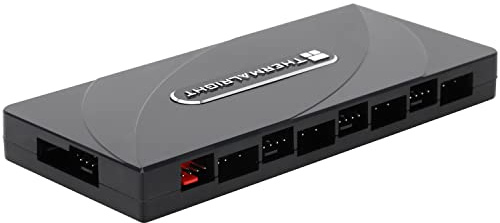 TR y ARGB HUB×8, controlador de alimentación PWM/SATA, soporte de hub de ventilador para 8 grupos de ventiladores, controlador de ventilador PWM y ventilador ARGB para PC, no incluye cable SATA