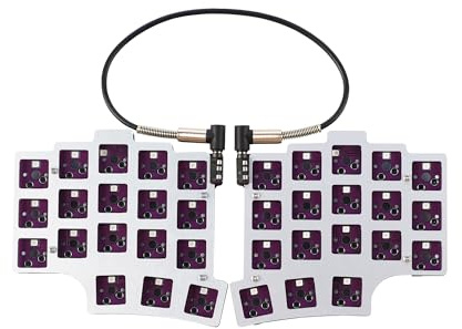 YMDK Geteilte 36 Tasten, ergonomisch, 40 % Layout, Hot-Swap-fähig, mechanische Tastatur, RGB-QMK-Phiole mit allen Tasten, programmierbar, Mini-Gaming-Tastatur-Set