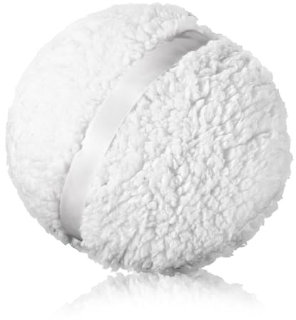 TELAIN Oversize Powder Puff 6 Inch Body Powder Applicator - Extra Large Powder Puff for Men and Women Pack of 1