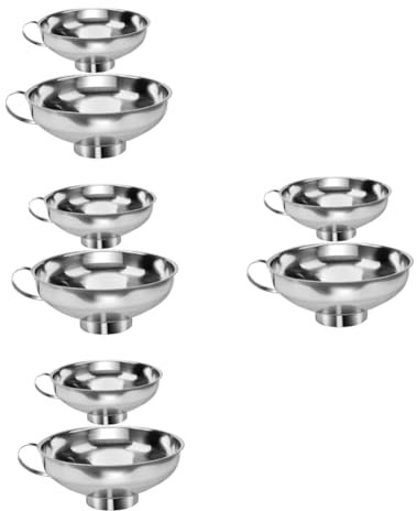 Ciieeo Lot De 4 Entonnoirs En Métal Pour Bouteilles Petits Entonnoirs En Acier Inoxydable Multi-usages Pour Pour Huile Vinaigre Confiture Jus 2 Pièces X 4