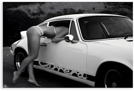 tcagd Vintage Porsche 911 (1) Leinwand-Poster Wandkunst Dekor Druck Bild Gemälde für Wohnzimmer Schlafzimmer Dekoration 12x18 Zoll (30x45cm)