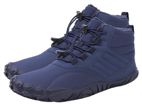 Tewzafiya Bottes d'hiver pieds nus, bottes d'hiver pour femmes,Raquettes de neige antidérapantes | Bottines courtes à la cheville, chaussures d'hiver de marche, chaussures d'escalade d'hiver,, bleu