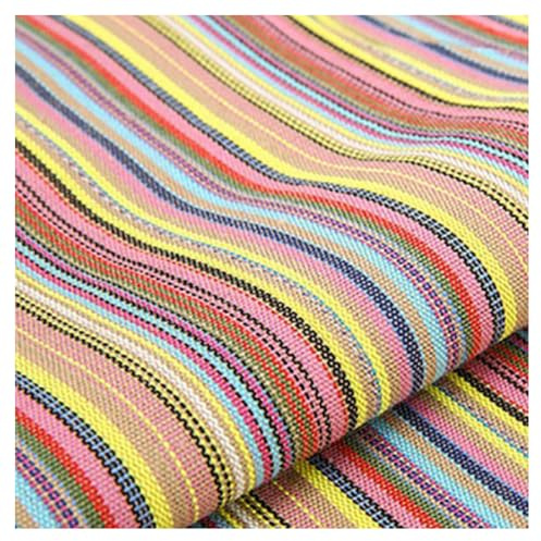 BrightGlow Baumwolle Stoff zum Nähen Ethnisches Muster Baumwollstoff Boho-Stoff Meterware Exotische Blumen Stoff Baumwoll-Leinenstoff Bunter Retro-Dekostoff Zum Nähen Kostümstoff 18# 200 X 150CM