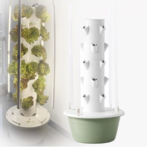 GAYAYAS Vertical Planter Hydroponics Tower, Hydroponics Growing Sys-TEM Tower, Garden Growing Sys-TEM for Home Garden, Vertical Planter,5thfloor