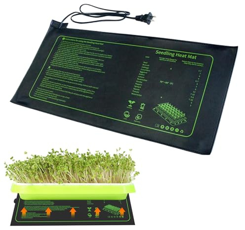 Tappeto Riscaldante per Piantine Tappetino Riscaldante per Piante da Interno per la Germinazione IP67 Impermeabile Tappetino Riscaldante Germinazione, per piantine, Rettile Anfibio, 52 x 25cm