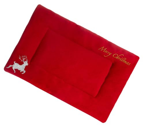 Toddmomy Plüschkissen für Haustiere Weihnachts-haustiermatte Waschbare Dicke Haustiermatte Warme Matratze für Katzen und Hunde